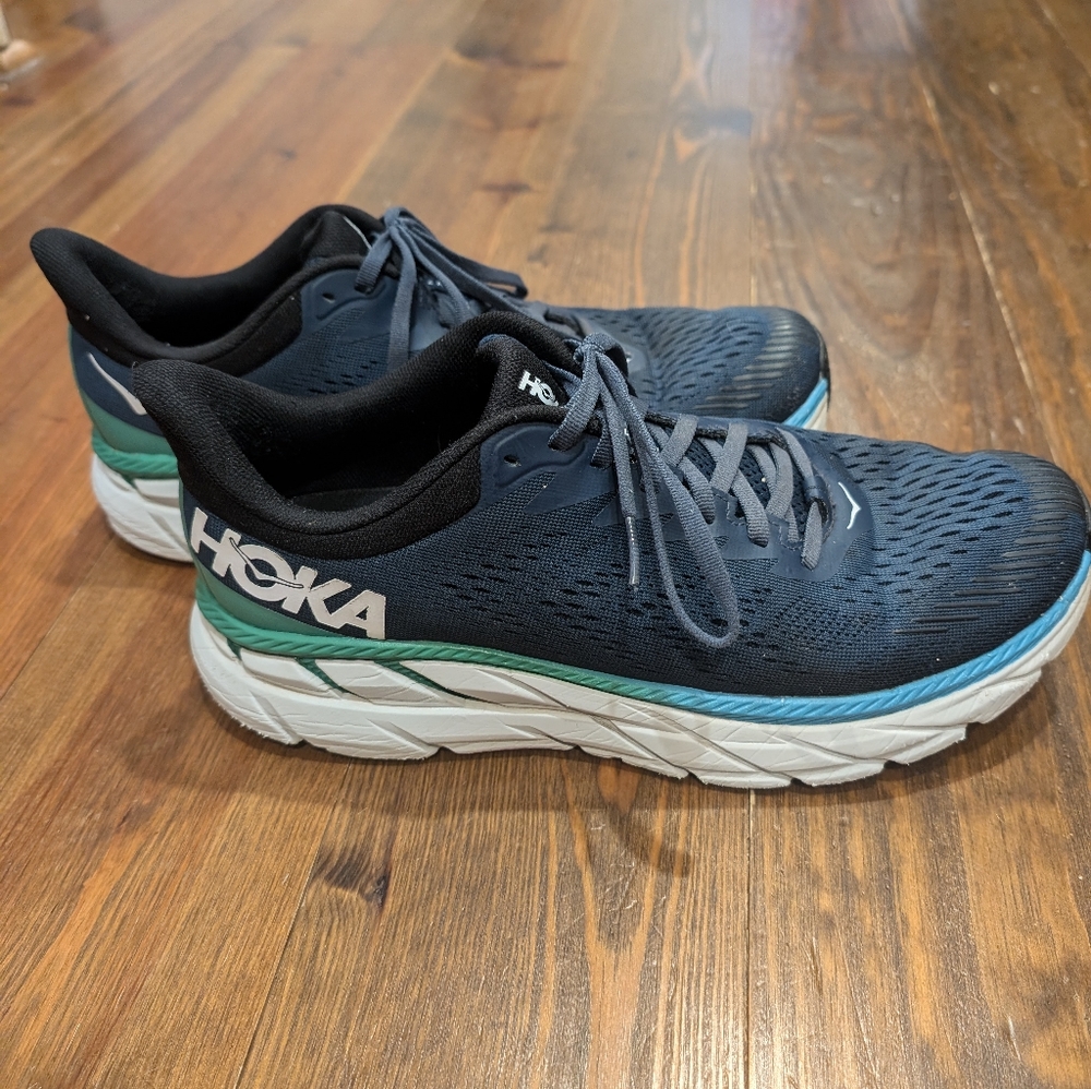 Hoka One One Clifton 7 Men's Moonlit Ocean, Anthracite 1110508 Size 10